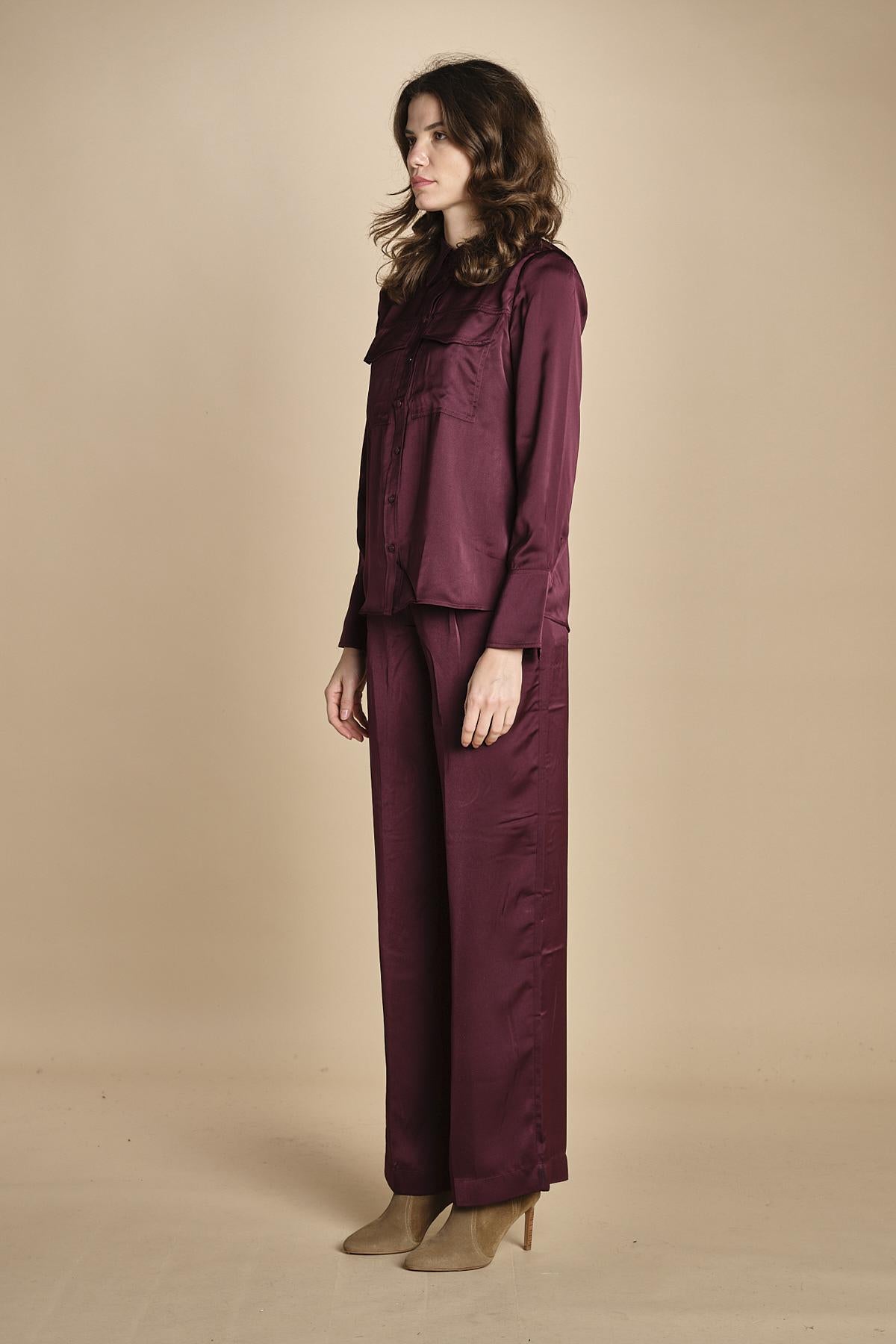 camicia in raso CANOLI PRUNE ba&sh 