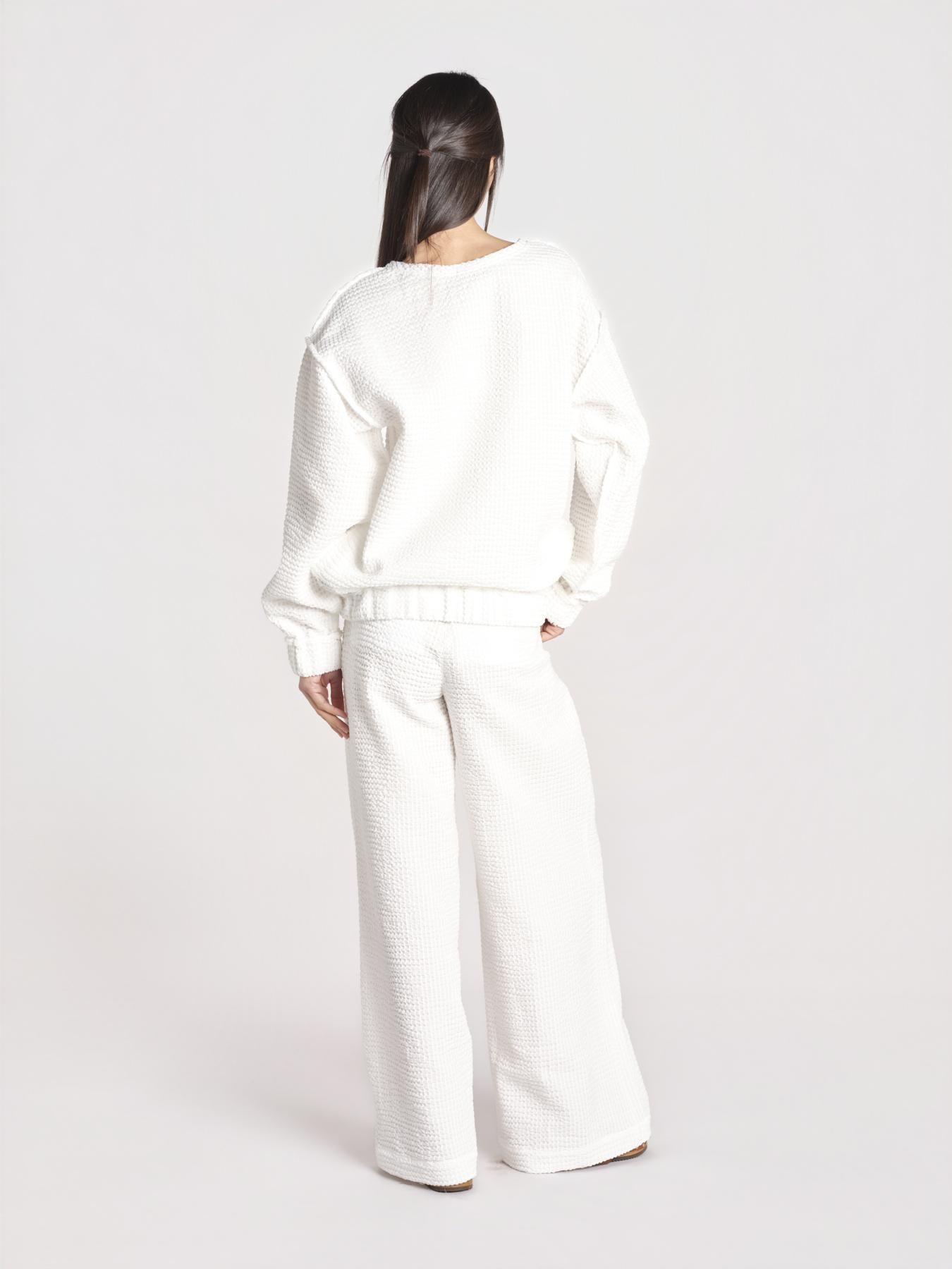 maglia effetto waffle JEJIA MJD171_SHUKU3 WHITE WAFFLE jejia 