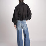 Camicia over con pizzo MELODY BLACK mes demoiselles 
