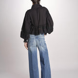 Camicia over con pizzo MELODY BLACK mes demoiselles 