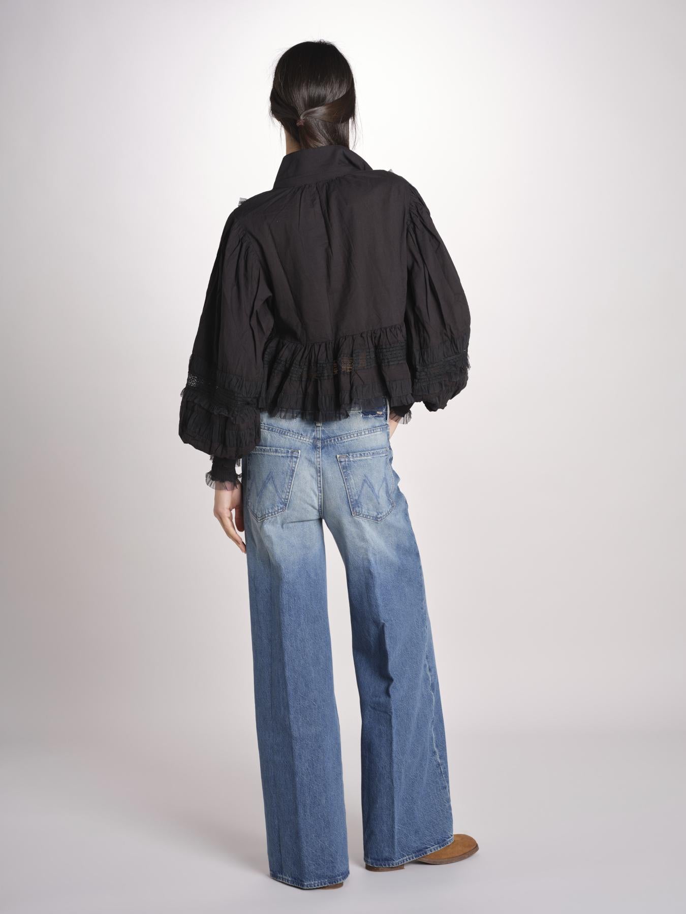 Camicia over con pizzo MELODY BLACK mes demoiselles 