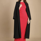 maxidress con scollo a barca e schiena nuda IMOGEN RED solace 