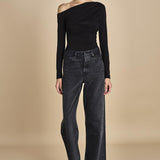 body in jersey con scollo asimmetrico SWEETEST THING BLACK undress code 