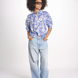 camicia stampa fiori VT6247 LILAC zen ethic 