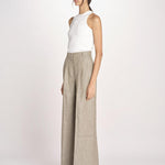 pantalone con due pinces MONIQUE 689 503 26 MORO quelledue 