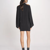 mini abito con collo intrecciato 41235-412 NERO 29 federica tosi 
