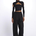 JOSIE top incrociato con spalla nuda JOSIE DEEP BLACK amazuìn 
