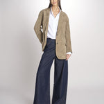 Blazer monopetto dalla linea oversize CEDRO 2615441051600 002 FANGO weekend maxmara 