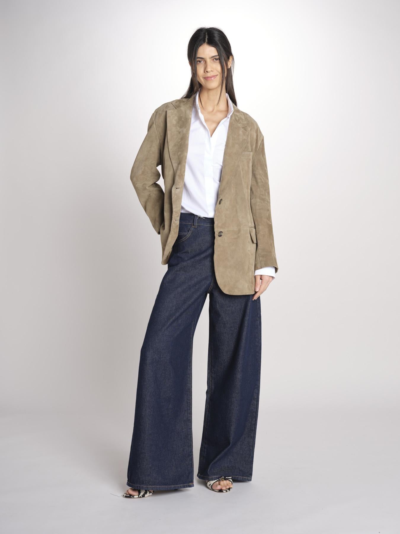 Blazer monopetto dalla linea oversize CEDRO 2615441051600 002 FANGO weekend maxmara 