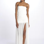 ADELE abito in tulle plisse SS24 9129 WHITE retrofete 
