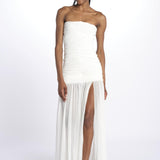 ADELE abito in tulle plisse SS24 9129 WHITE retrofete 