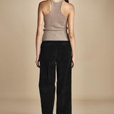 pantalone dritto in fustagno OLIMPIA BLACK true avenue 