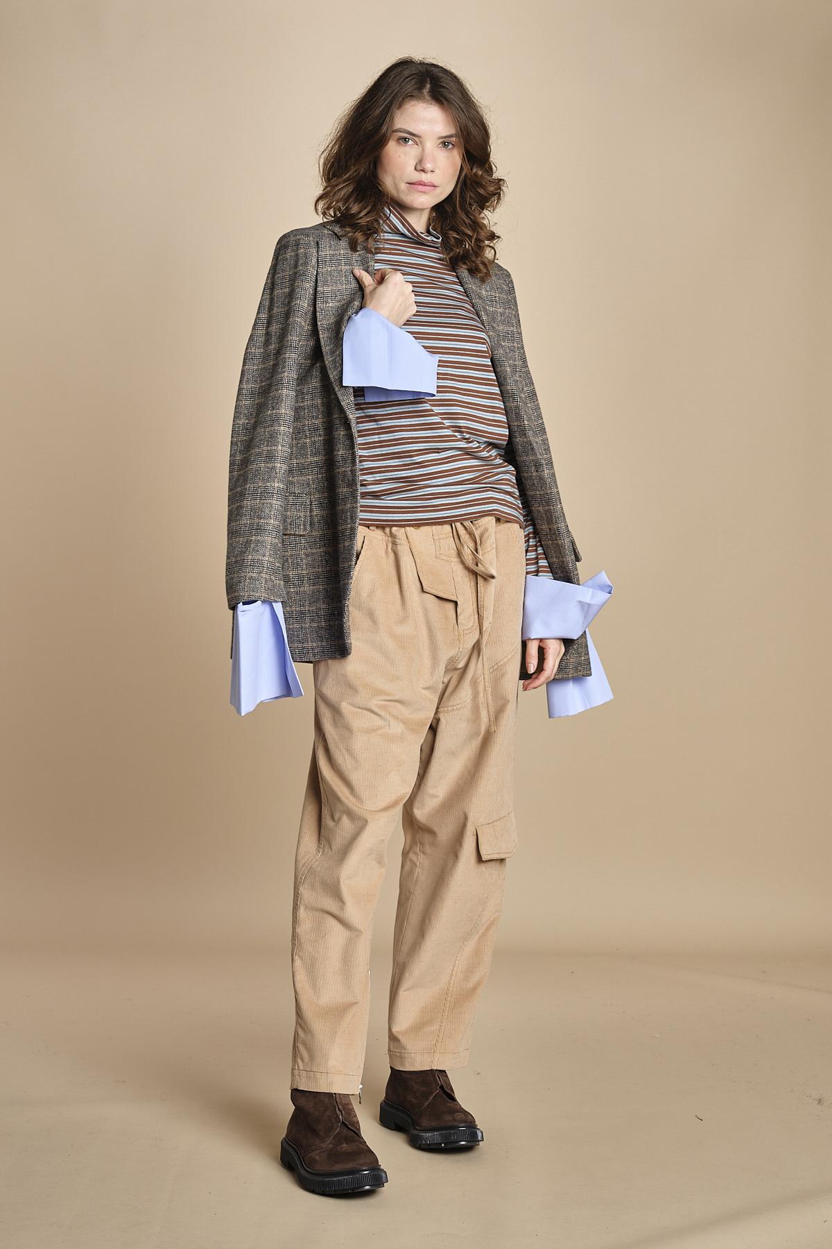 pantalone cargo in velluto TEA MJD231_ATEX42 J0036 jejia 