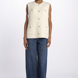 Gilet lungo uncinetto ELISABETH ECRU003 vanessa bruno 