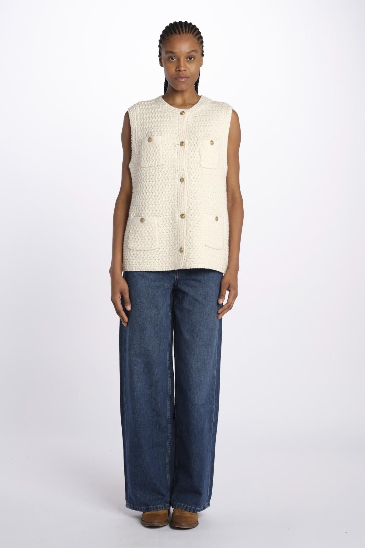 Gilet lungo uncinetto ELISABETH ECRU003 vanessa bruno 