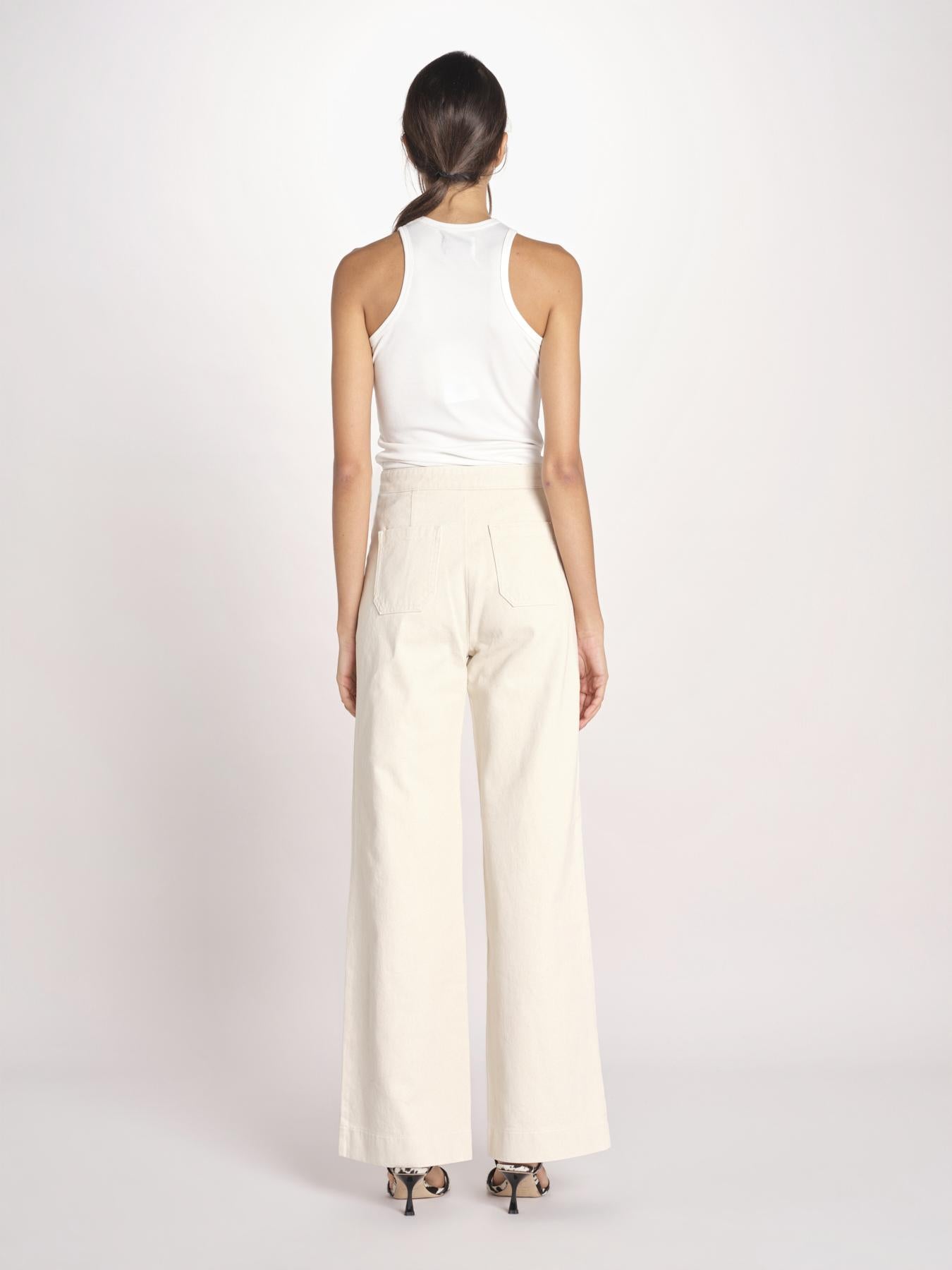 pantalone marinaio con bottoni oro MARINE COMFRTIBULL NATURAL true avenue 