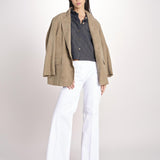pantalone diritto in cotone MELODY L 684 54 14 BIANCO quelledue 