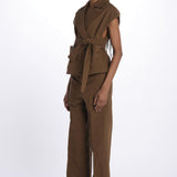 Gilet lino 4184 25784 690 pomandère 