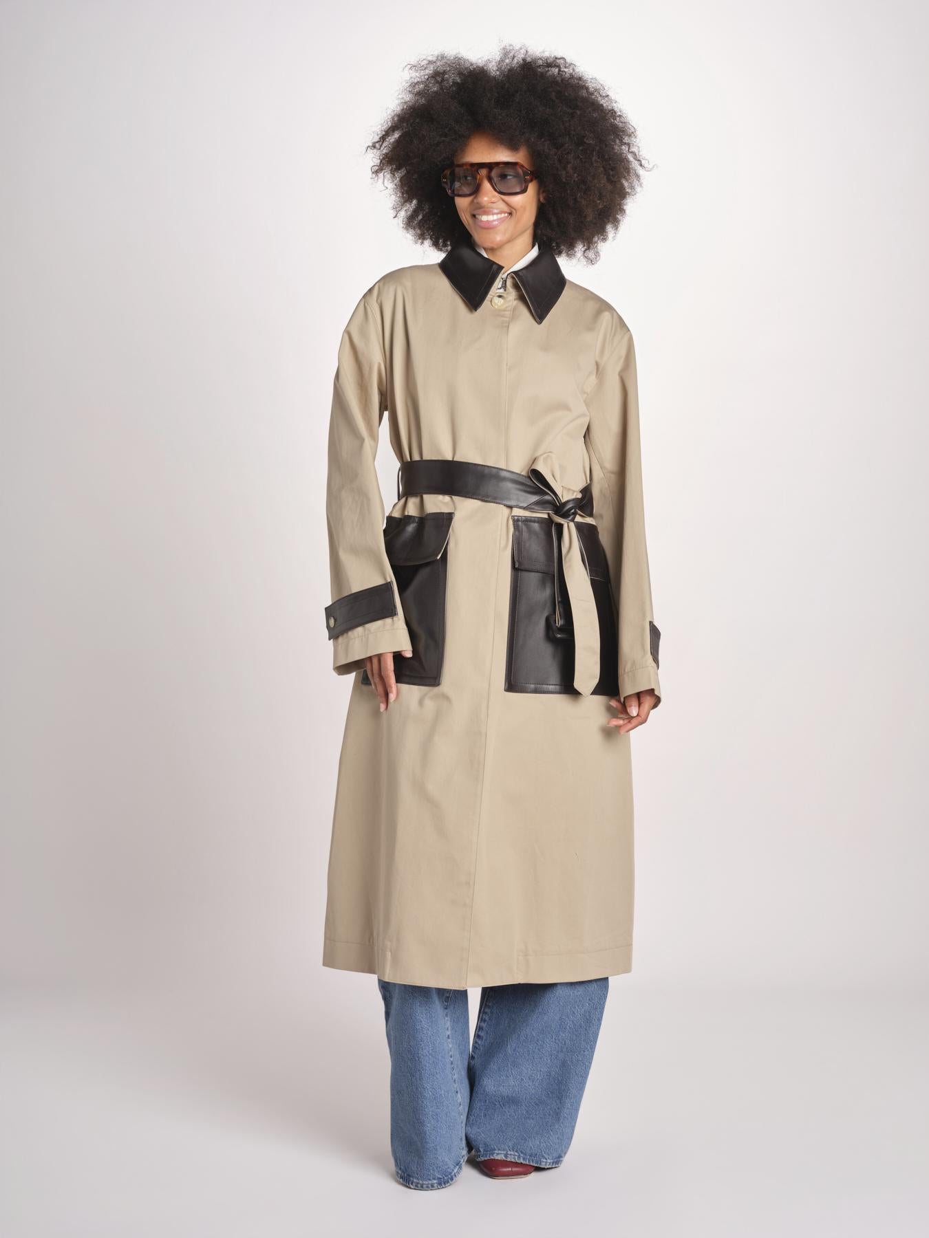 trench con tasche in pelle JF009690 DARK POWDER 1254 joseph 