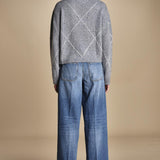 maglia girocollo con rombi CORNELIA GRIGIO tenne' 