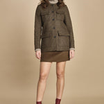 giacca a quadretti girocollo con quattro tasche. ENGEL 4HVA64-V02722 KAKI vanessa bruno 