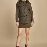 giacca a quadretti girocollo con quattro tasche. ENGEL 4HVA64-V02722 KAKI vanessa bruno 