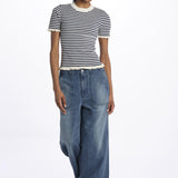 ADDY KNIT s/slv tee E008 MULTI sea ny 
