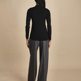 polo a costine in lana merino MIL LAU3 E14035 NERO milaura 