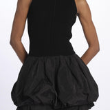 Mini abito BELEN gonna taffetas 008 BLACK sea ny 