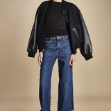 t-shirt a costine con manica lunga THE L/S RIB CREW WF25JKT013 BLACK frame 
