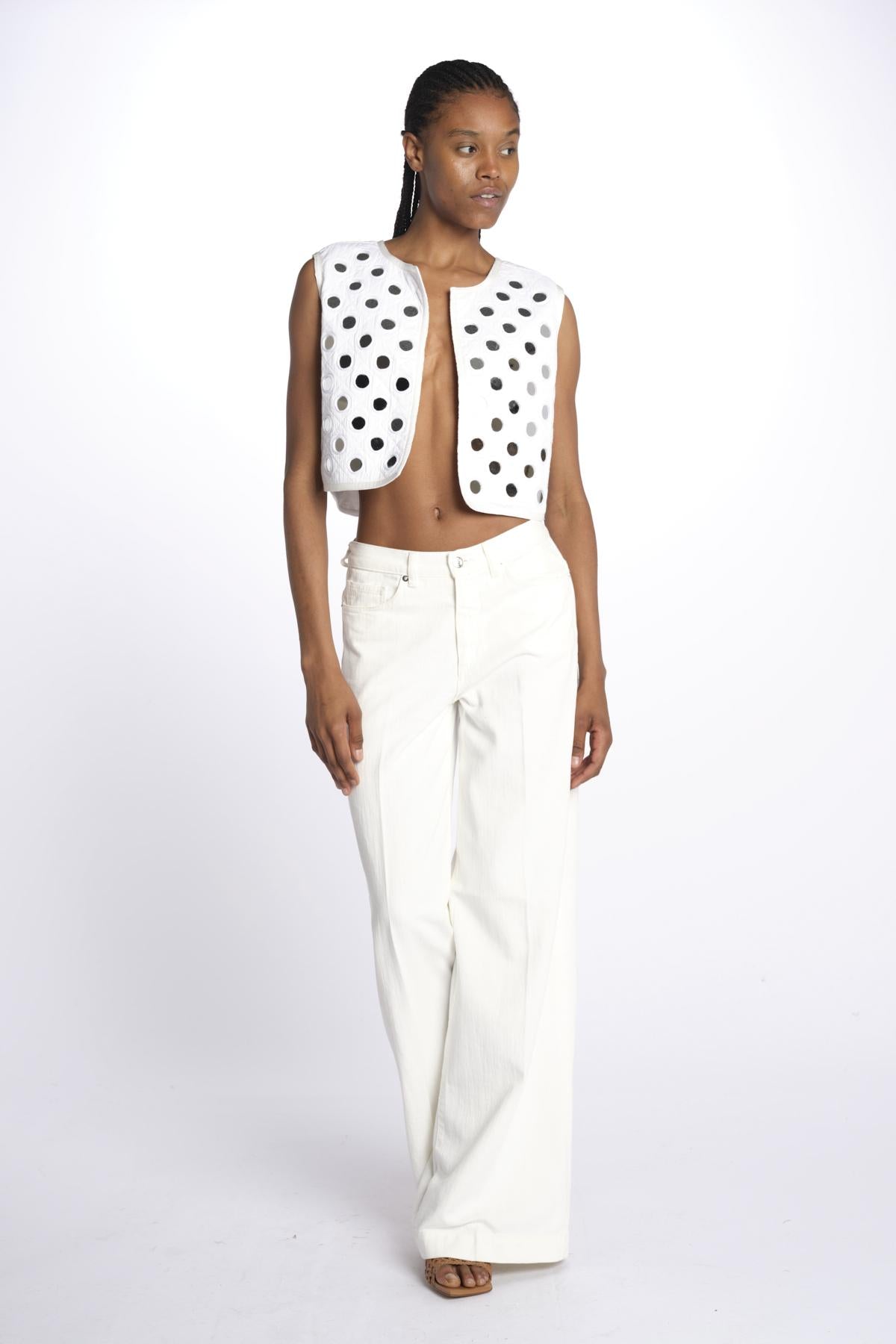 Gilet NEW GITA con specchietti NEW GITA WHITE laurence bras 