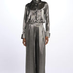 Pantalone seta lurex A18FP10 SILVER martin grant 