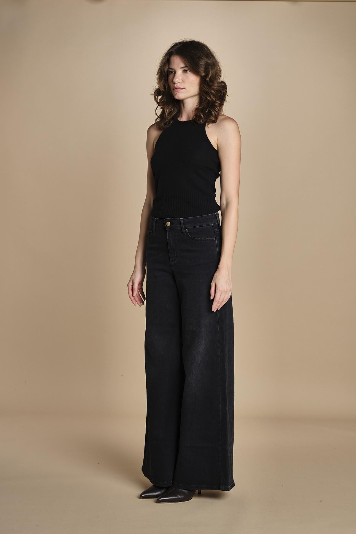 79% COTONE 14% LYOCELL 6%ELASTOMULTIESTERE 1% ELASTANE SERENA XJN02 BLACK DENIM STRETCH ps don't forget me 