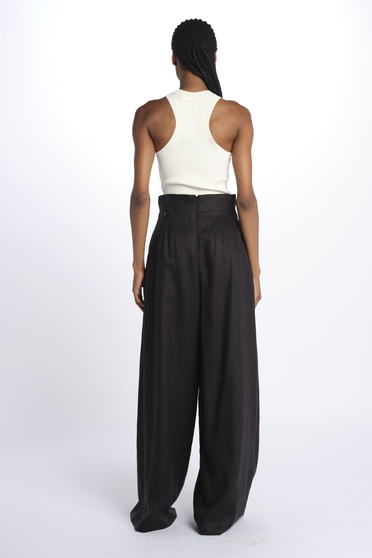 HEINI pantalone over PANTS HEINI NERO inasami 