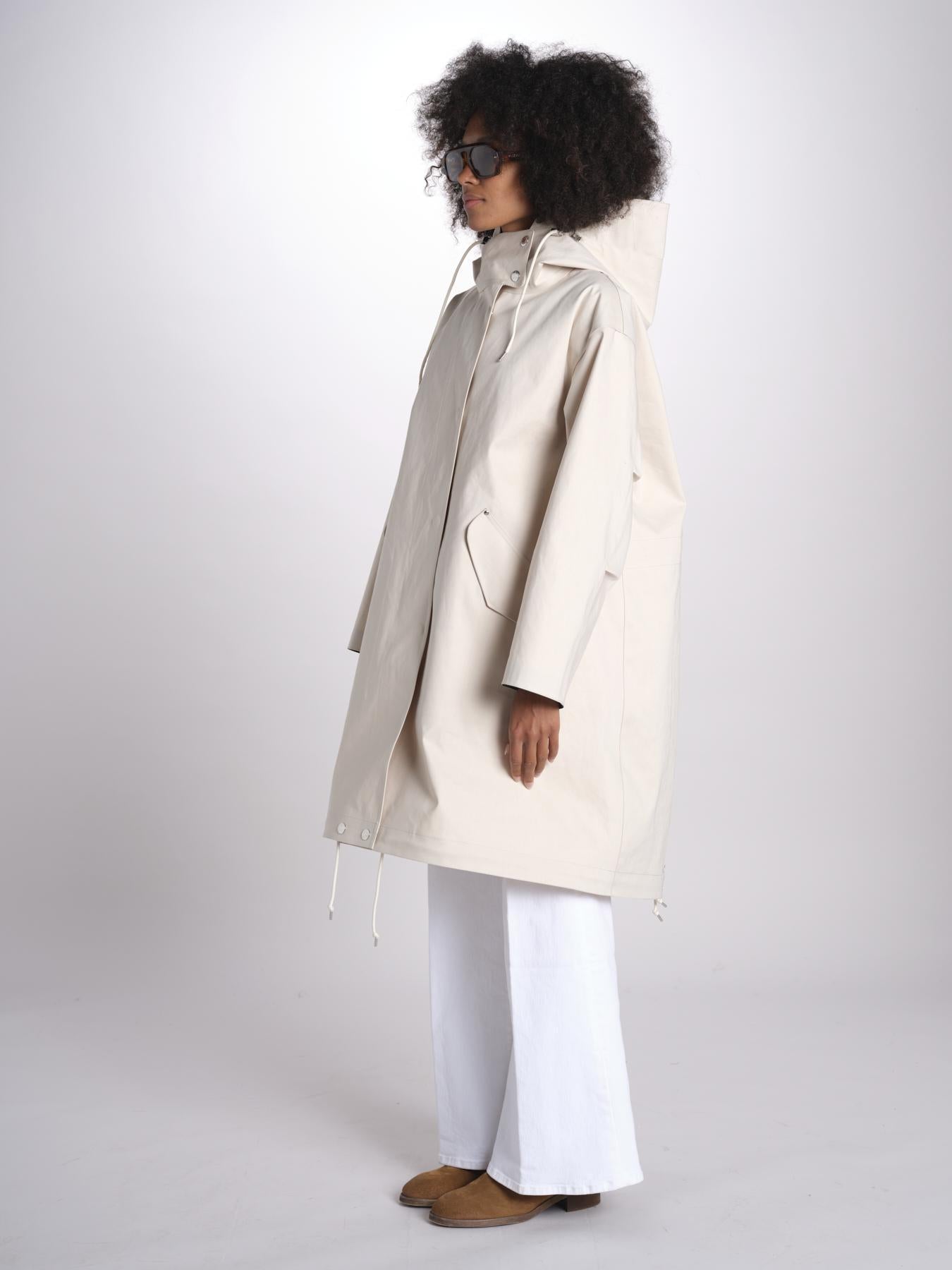 parka con cappuccio LR-1061/D 8Z05 OFF WHITE mackintosh 