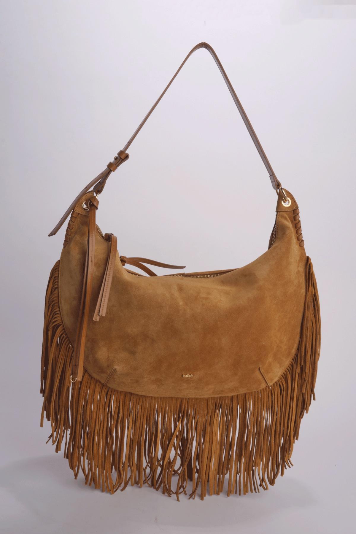 Borse grande con frange SWING XL FRANGES COGNAC ba&sh 