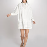 abito con ricami e nervature DIANE  2HVA27-V08718 BLANC vanessa bruno 