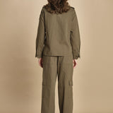 camicia militare. WWSH02247 LEAVES 308 zadig & voltaire 