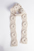 Crochet flower scarf