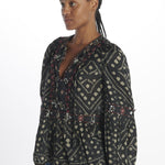  132MAYAEMBROIDERY BLACK sea ny 