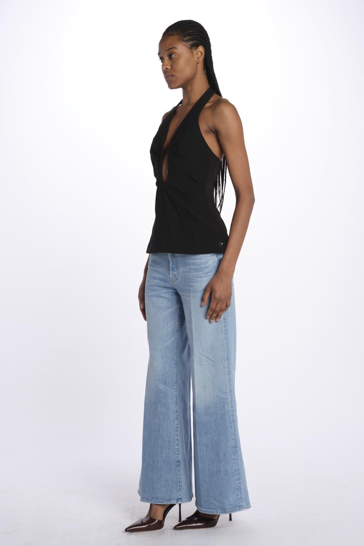 Top ALUSIA scollato double OND24TO031 BLACK misha 