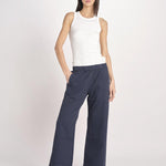 pantalone diritto con elastico in vita PENSIL ESSELING NAVYBLUE true avenue 