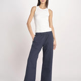pantalone diritto con elastico in vita PENSIL ESSELING NAVYBLUE true avenue 
