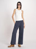 pantalone diritto con elastico in vita