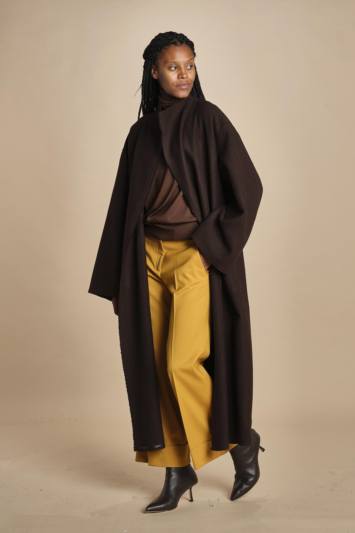 pantalone cropped con risvolto in gabardina MELODIA 652339 45 quelledue 