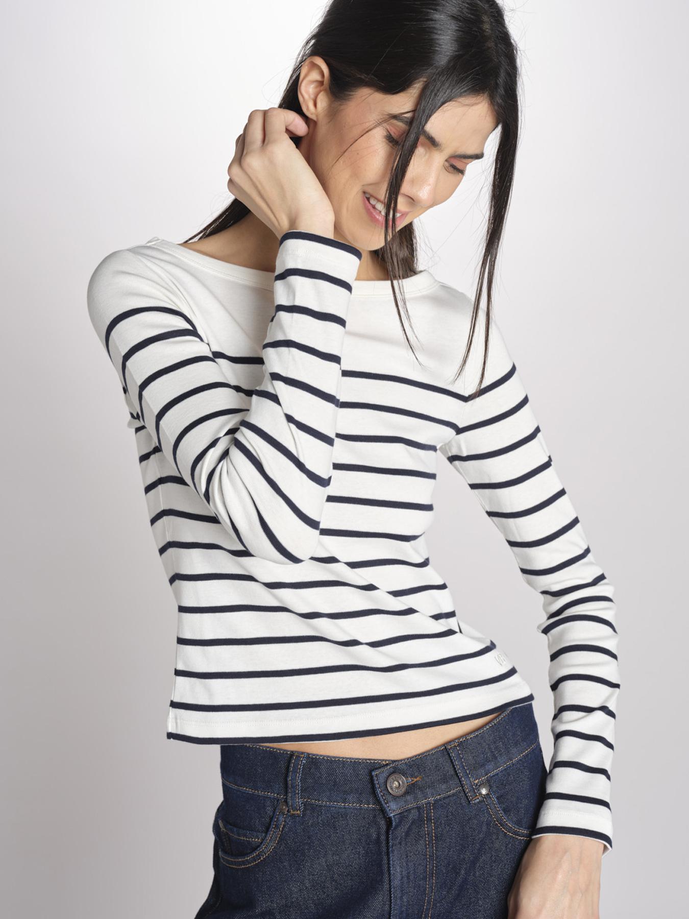 T-shirt a righe GABY 6EVB05-V13744 ECRU MARINE vanessa bruno 