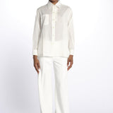 Camicia ANGELO con rouches ANGELO1TEE OFFWHITE antik batik 