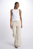 CARLA 4-pocket cropped linen blend trousers