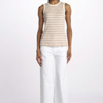 Canotta costine righine GUESS NOT SO TIRED ECRU howlin' 