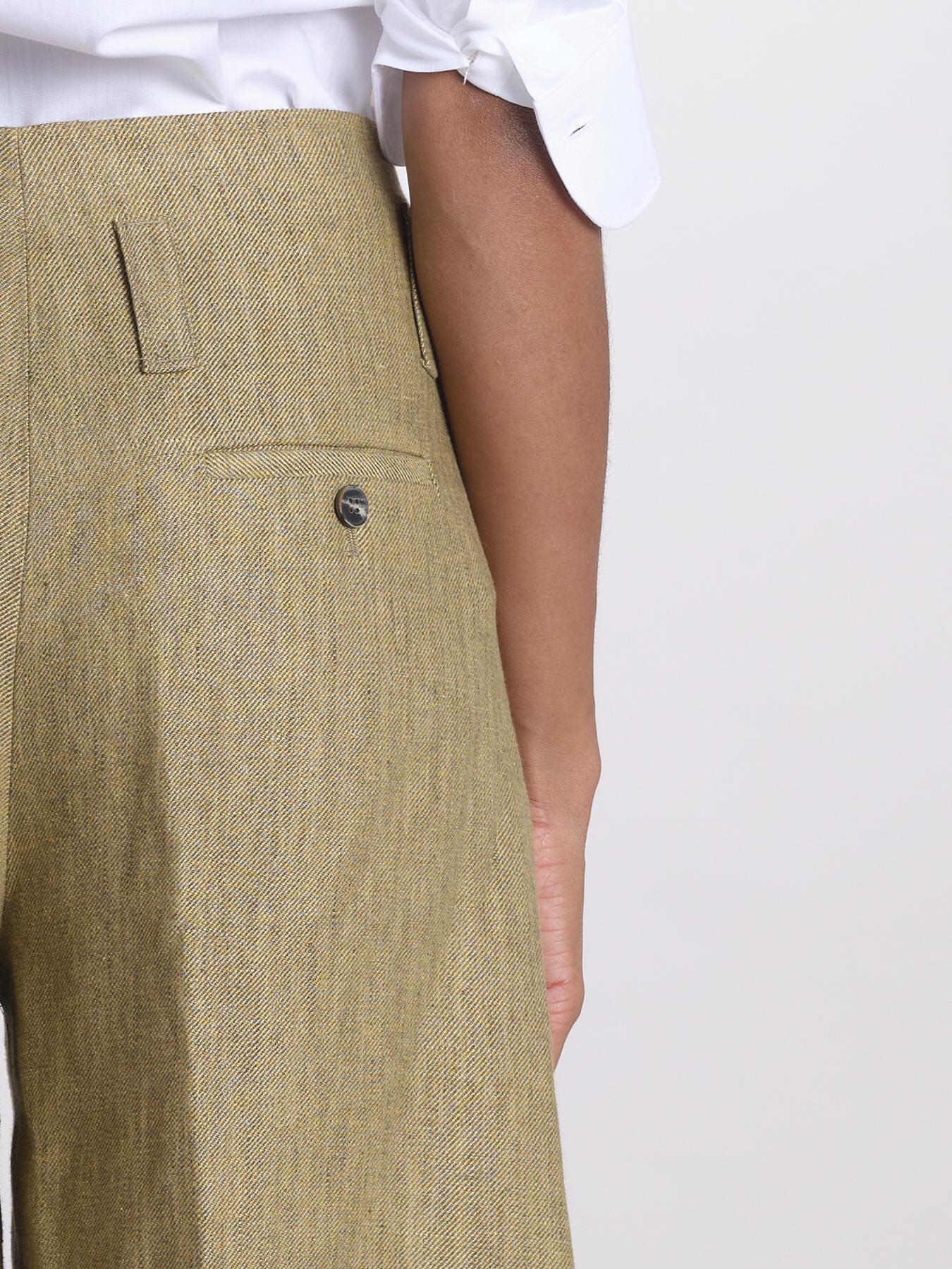 pantalone largo con nervature ORIANA 540 50352 quelledue 